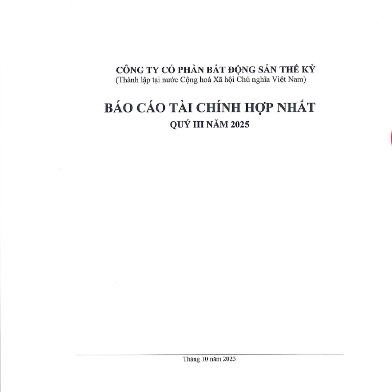 Báo cáo tài chính hợp nhất Quý III năm 2025